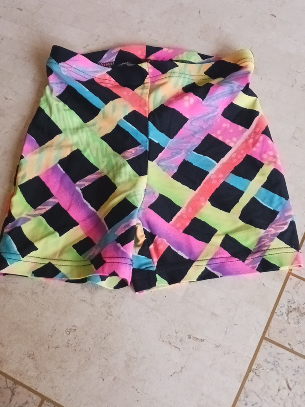 VINTAGE women's shorts,Brand-Pan Dulce(miami)sz small,stretchy multi color